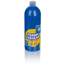 Farba plakatowa szkolna ASTRA butelka 1000ml. - niebieska ciemna
