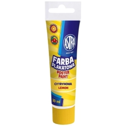 Farba plakatowa ASTRA tubka 30ml. - żółta cytrynowa