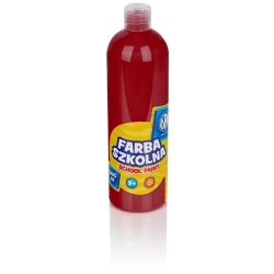 Farba plakatowa szkolna ASTRA butelka 500ml. - czerwona ciemna