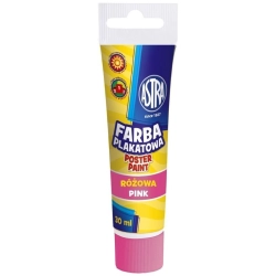 Farba plakatowa ASTRA tubka 30ml. - różowa