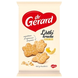 Ciastka DR. GERARD Listki Kruche maślane z polewą kakaową 165g