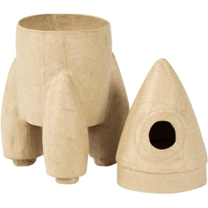 Pudełko w kształcie rakiety 11,5 x 11,5 x 22,5 cm BT074 C, Decopatch-289216