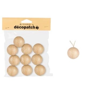 Bombki papierowe 3,5 cm zestaw 10 szt. NO063C, Decopatch