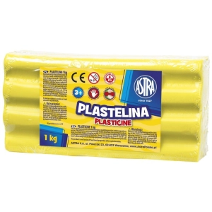 Plastelina ASTRA duża 1000g. - cytrynowa