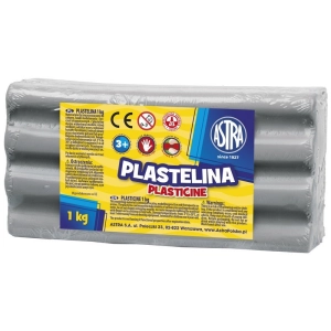 Plastelina ASTRA duża 1000g. - popielata