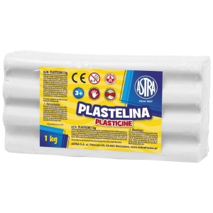 Plastelina ASTRA duża 1000g. - biała