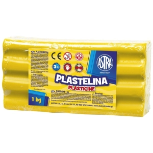 Plastelina ASTRA duża 1000g. - żółta