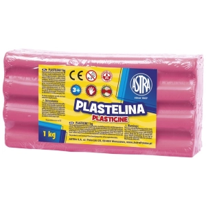 Plastelina ASTRA duża 1000g. - różowa jasna