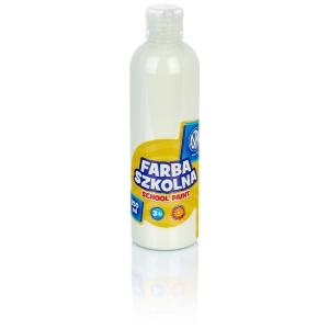 Farba plakatowa szkolna ASTRA butelka 250ml. - biała