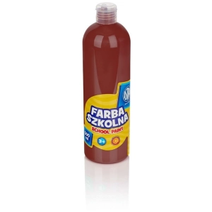 Farba plakatowa szkolna ASTRA butelka 500ml. - brązowa