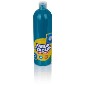Farba plakatowa szkolna ASTRA butelka 500ml. - turkusowa