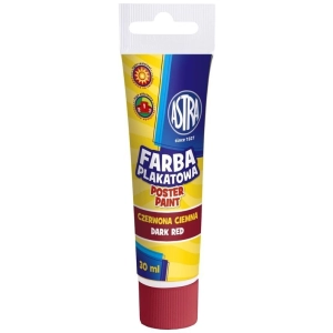 Farba plakatowa ASTRA tubka 30ml. - czerwona ciemna