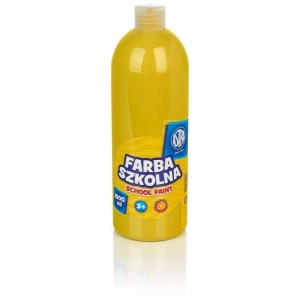 Farba plakatowa szkolna ASTRA butelka 1000ml. - żółta