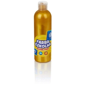 Farba plakatowa szkolna ASTRA butelka 250ml. - metaliczna złota