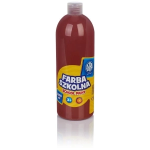 Farba plakatowa szkolna ASTRA butelka 1000ml. - brązowa