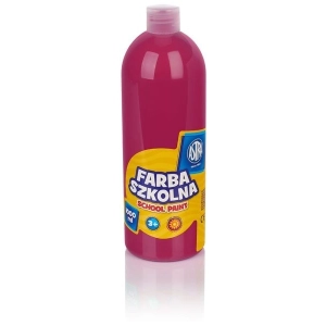 Farba plakatowa szkolna ASTRA butelka 1000ml. - różowa