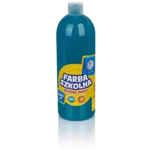 Farba plakatowa szkolna ASTRA butelka 1000ml. - turkusowa
