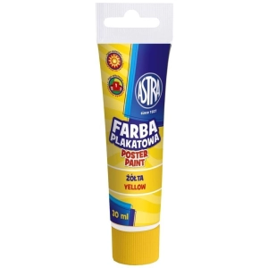 Farba plakatowa ASTRA tubka 30ml. - żółta