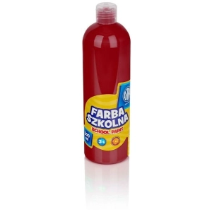 Farba plakatowa szkolna ASTRA butelka 500ml. - czerwona ciemna