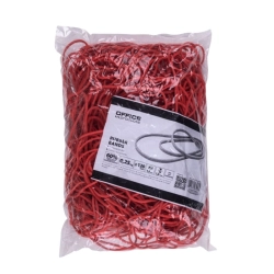 Gumki recepturki OFFICE PRODUCTS średnica 120mm 1,5x1,5mm 250g. - czerwone