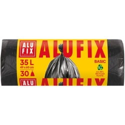 Worki na śmieci ALUFIX Economy HDPE 35l 30 szt. czarna