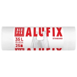 Worki na śmieci ALUFIX z uszami HDPE 35l 25 szt. białe