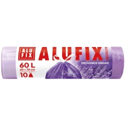 Worki na śmieci ALUFIX lawendowe HDPE 60l 10 szt. fioletowe