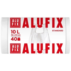Worki na śmieci ALUFIX z uszami HDPE 10l 40 szt. białe