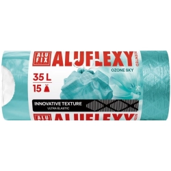 Worki na śmieci ALUFIX Aluflexy zapach LDPE 35l 15 szt. turkusowe