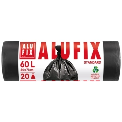 Worki na śmieci ALUFIX HDPE 60l 20 szt. czarne