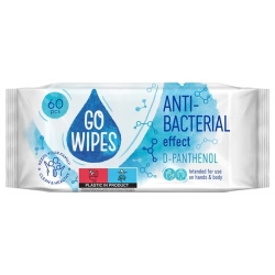 Chusteczki nawilżane GOWIPES antybakteryjne d-pantenol 60 szt.