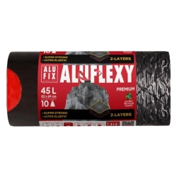 Worki na śmieci ALUFIX Aluflexy z taśmą LDPE 45l 10 szt. stalowe