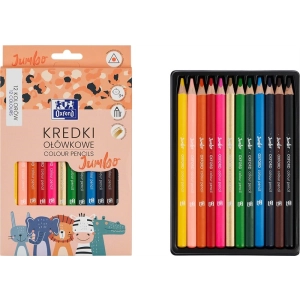 Kredki ołówkowe OXFORD 12 kolorów Kids Jumbo-290055