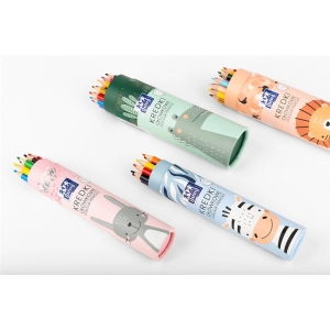 Kredki ołówkowe OXFORD 24 kolory + 2 gratis Kids tuba-290095