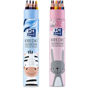 Kredki ołówkowe OXFORD 24 kolory + 2 gratis Kids tuba-290105