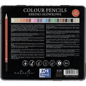 Kredki ołówkowe OXFORD 24 kolory Metal Box-290123