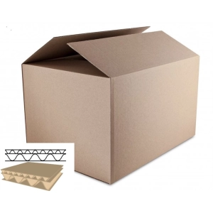 Karton wysyłkowy klapowy DOTTS 452x320x263 515g. tektura 5-warstw szara