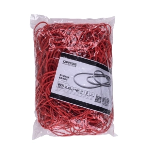 Gumki recepturki OFFICE PRODUCTS średnica 120mm 1,5x1,5mm 250g. - czerwone