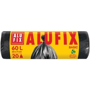 Worki na śmieci ALUFIX Economy HDPE 60l 20 szt. czarna