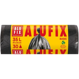 Worki na śmieci ALUFIX Economy HDPE 35l 30 szt. czarna