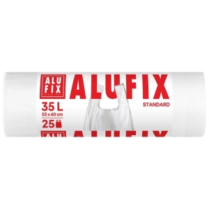 Worki na śmieci ALUFIX z uszami HDPE 35l 25 szt. białe