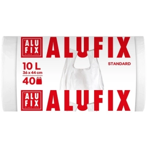Worki na śmieci ALUFIX z uszami HDPE 10l 40 szt. białe