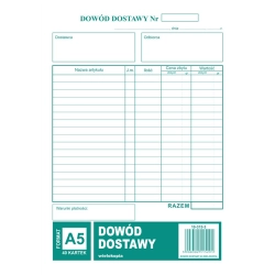 Druk MiP 315-3 Dowód dostawy A5 80 kartek-689526