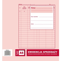 Druk DOTTS Ewidencja sprzedaży A5 32 strony offset 10-K-4