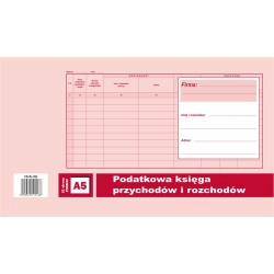 Druk DOTTS Podatkowa księga przychodów i rozchodów A5 32 strony offset 10-K-3U