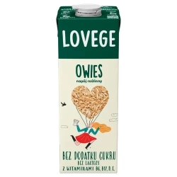 Mleko roślinne napój SANTE 1L LOVEGE - owsiane bez cukru