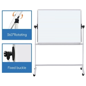 Tablica mobilna suchościeralna OFFICE PRODUCTS dwustronna magnetyczna regulacja kąta nachylenia 200x100cm-291297