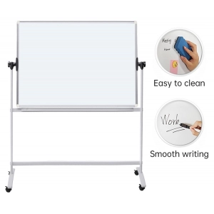 Tablica mobilna suchościeralna OFFICE PRODUCTS dwustronna magnetyczna regulacja kąta nachylenia 120x90cm-291299