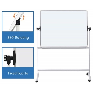 Tablica mobilna suchościeralna OFFICE PRODUCTS dwustronna magnetyczna regulacja kąta nachylenia 120x90cm-291301