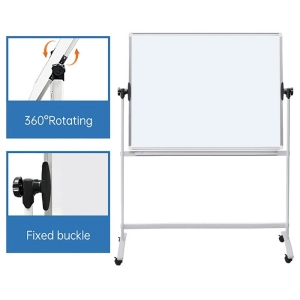 Tablica mobilna suchościeralna OFFICE PRODUCTS dwustronna magnetyczna regulacja kąta nachylenia 150x120cm-291305